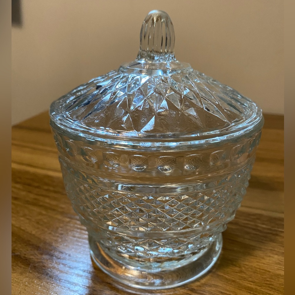 Vintage glass candy dish